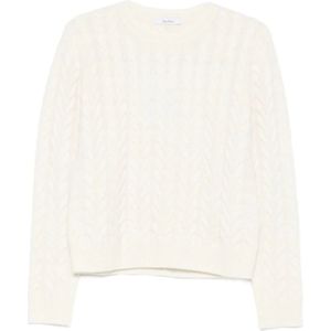 Max Mara, Dames, Truien, Wit, Maat: M Kasjmier,