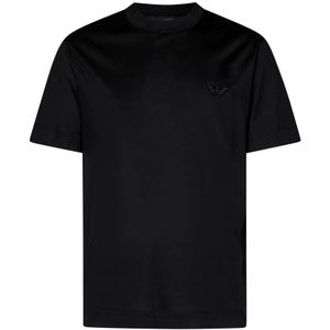 Emporio Armani, Heren, Tops, Zwart, Maat: L Katoen,