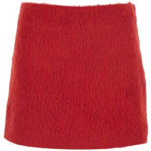 Msgm, Dames, Rokken, Rood, Maat: XS Wol,