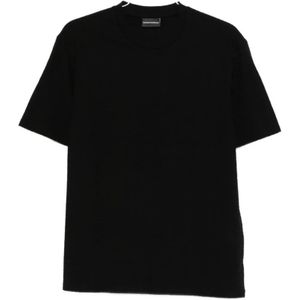 Emporio Armani, Heren, Tops, Zwart, Maat: L Katoen,