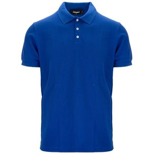 Dsquared2, Heren, Tops, Blauw, Maat: S Katoen,