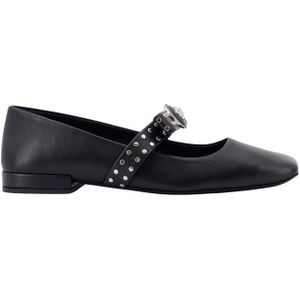 Versace, Dames, Schoenen, Zwart, Maat: 36 1/2 EU Leer,