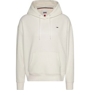 Tommy Jeans, Dames, Sweatshirts & Hoodies, Wit, Maat: XS Katoen,