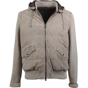 Barba, Heren, Jassen, Beige, Maat: L Wol,