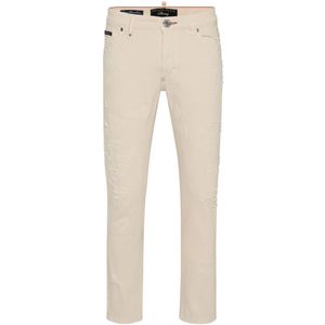 Philipp Plein, Heren, Jeans, Beige, Maat: W36 Katoen,