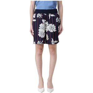 Liu Jo, Dames, Korte broeken, Blauw, Maat: S Poliester,