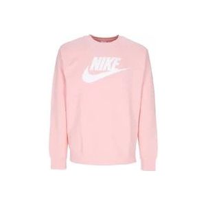 Nike Grafische Crewneck Sweatshirt voor Mannen , Pink , Heren , Maat: L