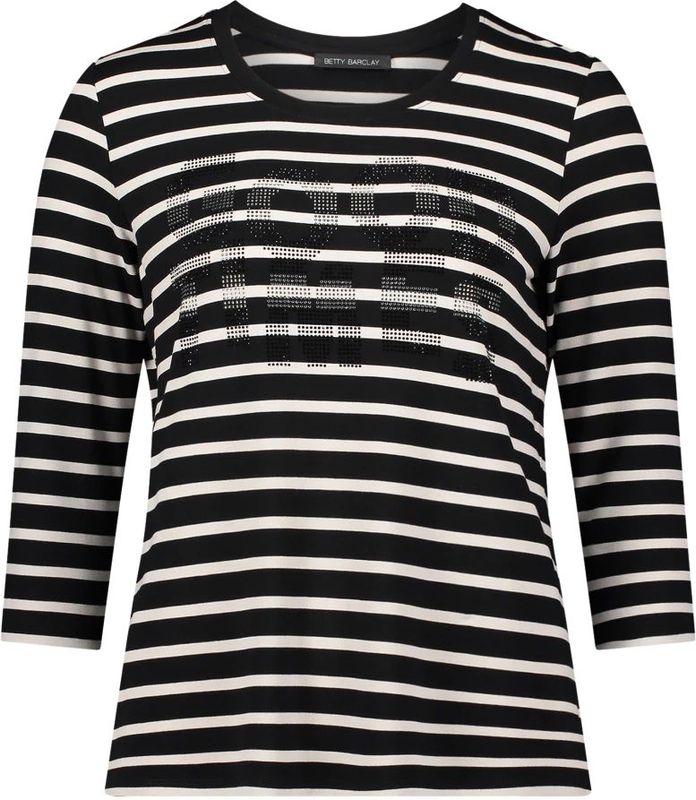 Betty Barclay - Ringelshirt Top - Zwart - Overhemden