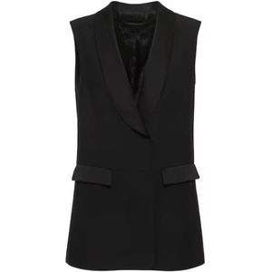 Alberta Ferretti, Dames, Jassen, Zwart, Maat: S Satijn,