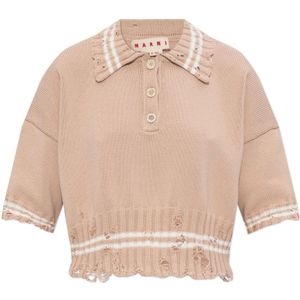 Marni, Dames, Truien, Roze, Maat: 2XS Katoen,