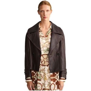 Gant, Dames, Jassen, Bruin, Maat: XS Leer,