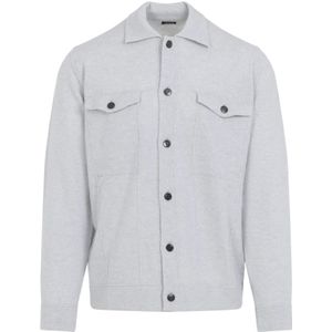 Kiton, Heren, Jassen, Grijs, Maat: XL Leer,