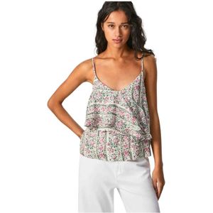 Pepe Jeans, Dames, Tops, Grijs, Maat: S