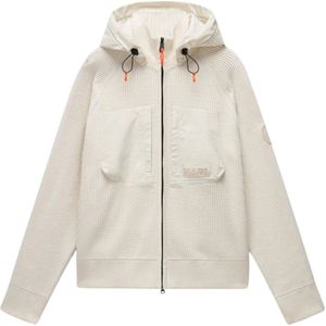 Napapijri, Heren, Sweatshirts & Hoodies, Beige, Maat: M Katoen,