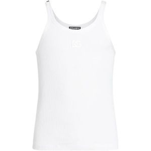 Dolce & Gabbana, Heren, Tops, Wit, Maat: M Katoen,
