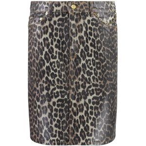 Ganni, Dames, Rokken, Bruin, Maat: XS Denim,