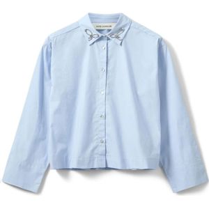 Sofie Schnoor, Dames, Blouses & Shirts, Blauw, Maat: XS Katoen,