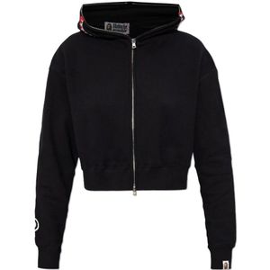 A Bathing Ape, Dames, Sweatshirts & Hoodies, Zwart, Maat: M Katoen,