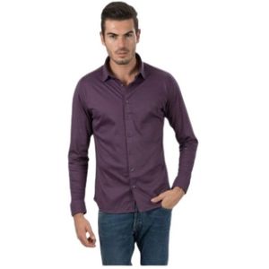 Desoto, Heren, Overhemden, Paars, Maat: S Katoen,