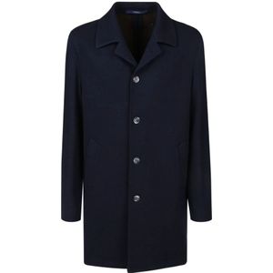 Fedeli, Heren, Mantels, Blauw, Maat: XL Leer,