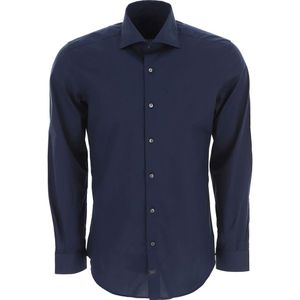 Fay, Heren, Overhemden, Blauw, Maat: L Katoen,