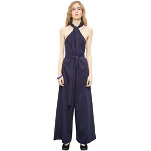 MeiMeiJ, Dames, Jumpsuits & Playsuits, Blauw, Maat: XS