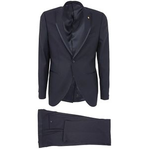 Sartoria Latorre, Heren, Pakken, Blauw, Maat: L Wol,