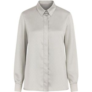 Actualee, Dames, Blouses & Shirts, Grijs, Maat: L Zijde,