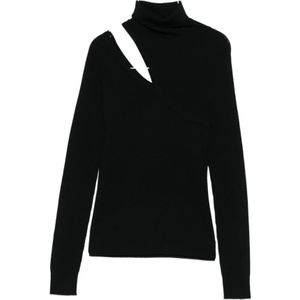 D.Exterior, Dames, Truien, Zwart, Maat: S Wol,