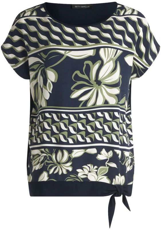 T-shirt - Viscose - Boothals - Halve Mouw - Normale Pasvorm