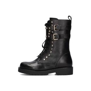 Twinset Zwarte Veterschoenen met Gouden Details , Black , Dames , Maat: 39 EU