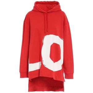 Burberry, Heren, Sweatshirts & Hoodies, Rood, Maat: XS Katoen,