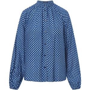 Windsor, Dames, Blouses & Shirts, Blauw, Maat: L Zijde,