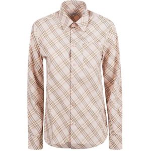 Burberry, Dames, Blouses & Shirts, Veelkleurig, Maat: 3XS Katoen,