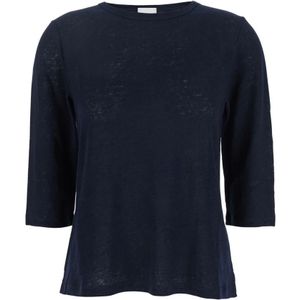 Allude, Dames, Truien, Blauw, Maat: XS Linnen,
