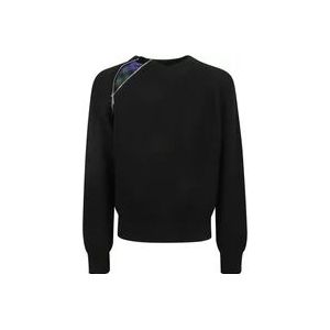 Burberry Zwarte Sweaters - S24-Smt-022 , Black , Heren , Maat: M