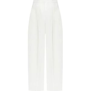 Max Mara, Dames, Broeken, Wit, Maat: S