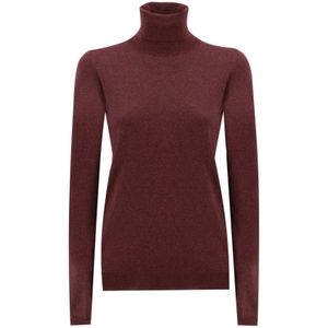 Brunello Cucinelli, Dames, Truien, Rood, Maat: M Zijde,