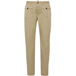 Dsquared2, Heren, Broeken, Bruin, Maat: M Leer,