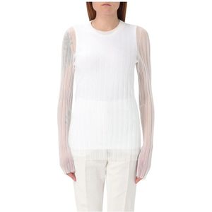 Sportmax, Dames, Truien, Wit, Maat: M