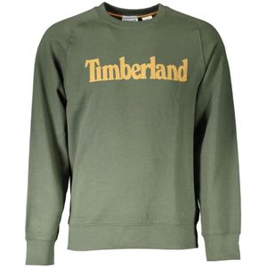 Timberland - Trui - Groen - Katoen/Polyester - Ronde Hals, Iconisch Logo