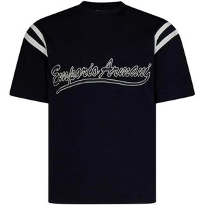 Emporio Armani, Heren, Tops, Blauw, Maat: XL