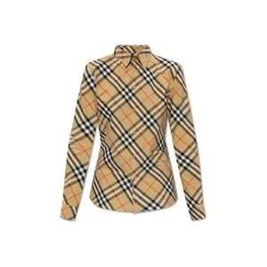 Burberry Op maat gemaakt geruite overhemd , Beige , Dames , Maat: 2XS