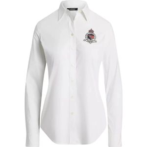 Ralph Lauren, Dames, Blouses & Shirts, Wit, Maat: S Katoen,