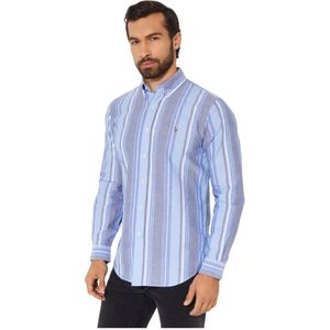 Ralph Lauren, Heren, Overhemden, Blauw, Maat: S Katoen,