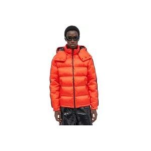 Moncler Logo Jacquard Donsjas , Orange , Heren , Maat: XS