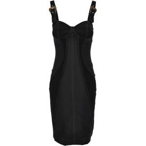Versace, Dames, Jurken, Zwart, Maat: XS