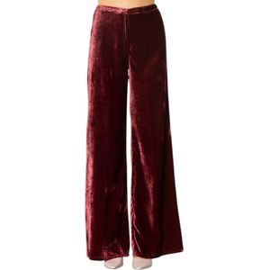 Forte Forte, Dames, Broeken, Rood, Maat: S Velours,