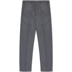 Ami Paris, Heren, Broeken, Grijs, Maat: W38 Wol,