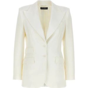 Dolce & Gabbana, Dames, Jassen, Wit, Maat: L Wol,